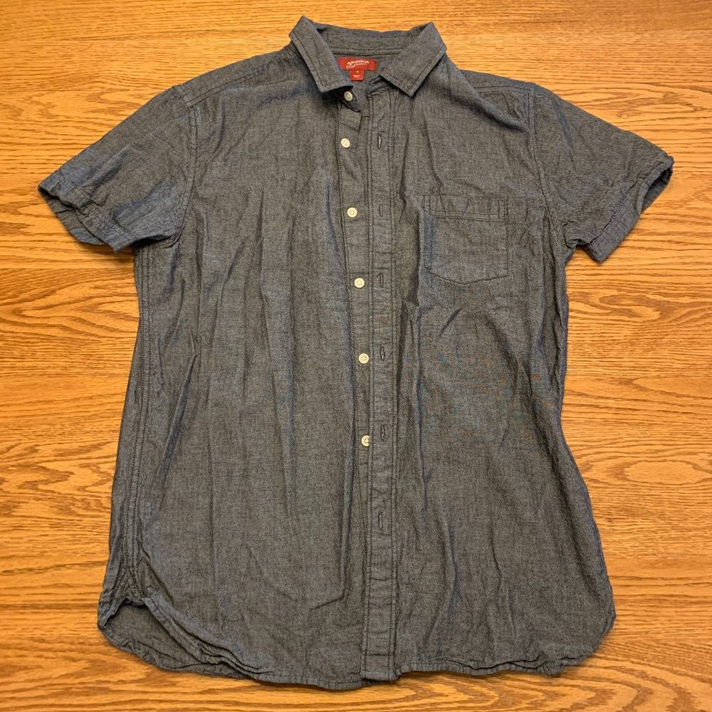 Dark Grey Button Up T-shirt Arizona